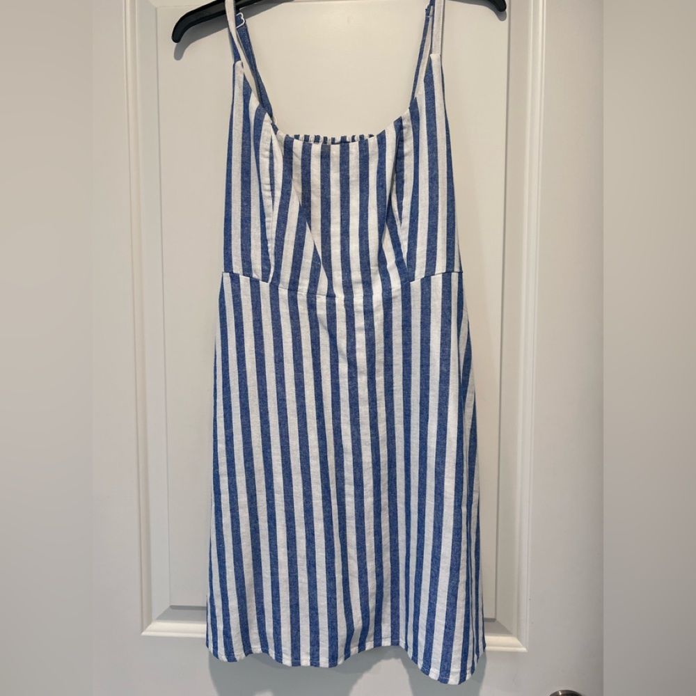 Old Navy Blue and White Striped Dress